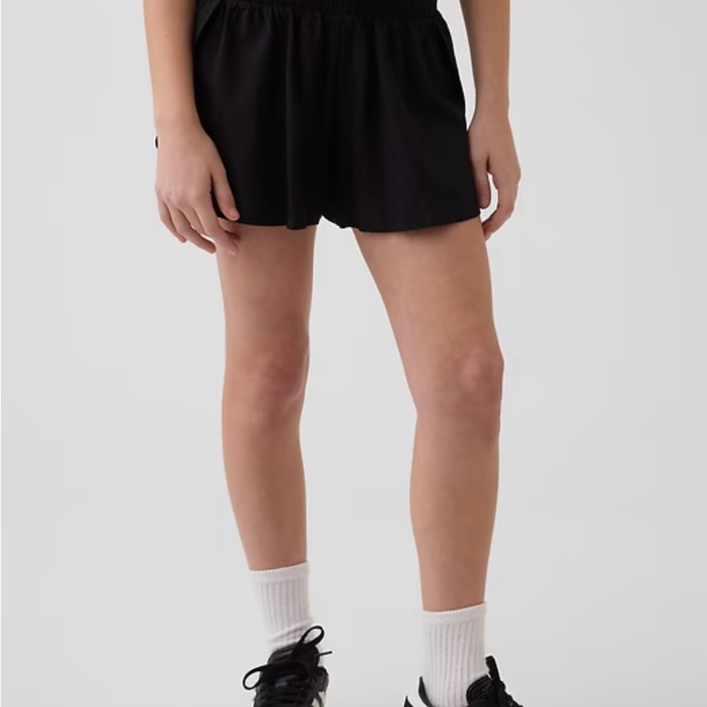 GAP Kids Black Quick Dry with butterfly hem running shorts